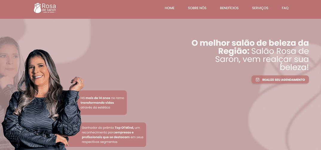 Salão Rosa de Saron Banner